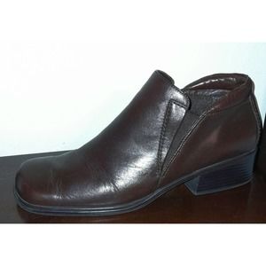 Lifestride Brown Leather Mens Ankle Boots Size 10M